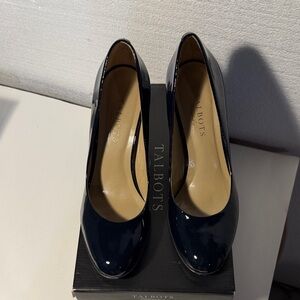 Talbots Sabria Navy Blue Patent Leather Heels